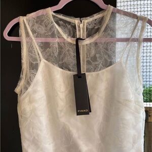 nwt white engagement party dress by Pinko | Italian size 40